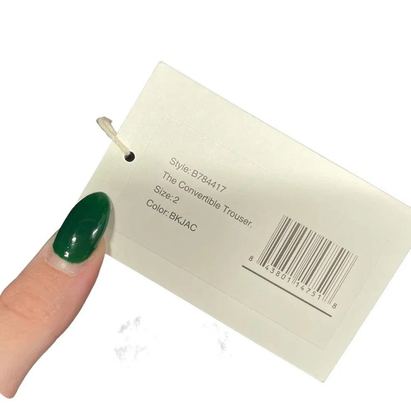 THE GREAT. The Convertible Floral Jacquard Crop Trousers Black Size 2 / US M - Picture 11 of 12